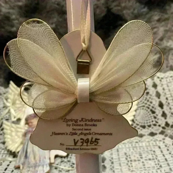 Bradford Exchange Heaven's Little Angels Porcelain Xmas Tree Ornaments Set  of 5 - Picture 12 of 16